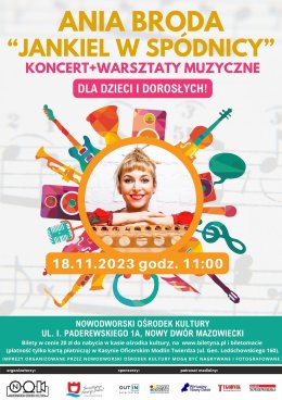 Ania Broda „Jankiel w spódnicy” – koncert+warsztaty muzyczne.