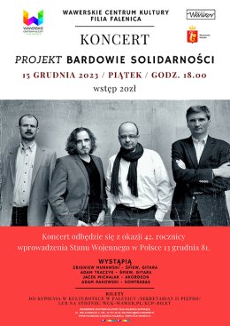 Koncert "Projekt Bardowie Solidarności" w WCK Falenica