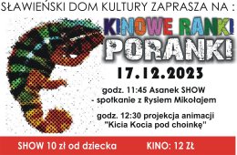 Animacje - Kinowe Ranki w SDK "Spotkanie z rysiem Mikołajem"