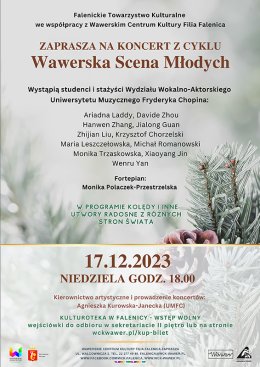 Koncert kolęd studentów Uniwersytetu Muzycznego WCK Falenica