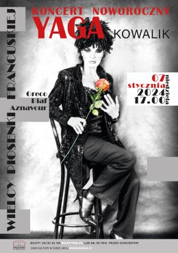 Yaga Kowalik w koncercie Piaf, Greco, Aznavour