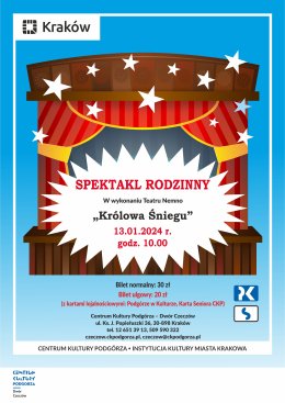 13.01.24 - Spektakl rodzinny "Królowa śniegu" Teatr Nemno