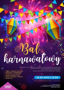 Bal karnawałowy dla dzieci w Domu Kultury ŚWIT