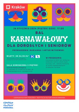 Bal karnawałowy dla dorosłych 26.01.2024