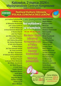 Festiwal Kultury Zdrowia - Pełnia Zdrowia bez leków