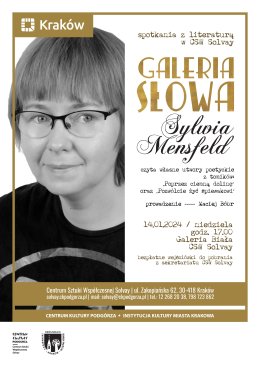 14.01.2024, godz.17.00 – Galeria Słowa – spotkania z literaturą w CSW Solvay