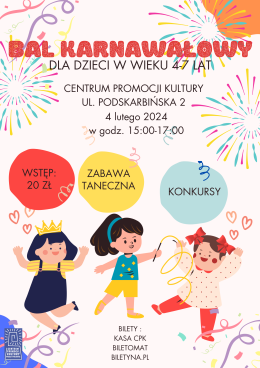 Bal Karnawałowy dla dzieci (4-7 lat)