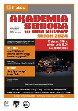 13.01.2024, godz.15.00 AKADEMIA SENIORA  SEZON 2024
