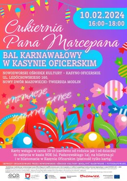 "Cukiernia Pana Marcepana" - BAL KARNAWAŁOWY w Kasynie Oficerskim