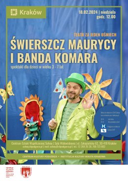 18.02.2024, godz. 12.00 – Spektakl dla dzieci „Świerszcz Maurycy i banda komara”