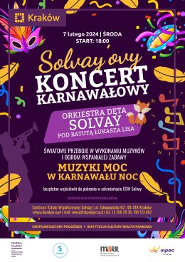 07.02.2024, godz.18.00 – Koncert Karnawałowy Orkiestry Dętej Solvay