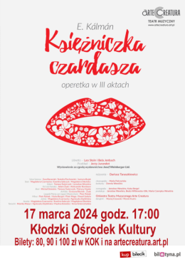 KSIĘŻNICZKA CZARDASZA - Teatr Muzyczny Arte Creatura