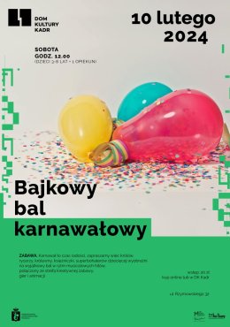 Bajkowy bal karnawałowy dla dzieci (3-8 lat)