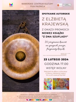 Spotkanie autorskie Z Elżbietą Krajewską - promocja książki "Z dna szuflady"