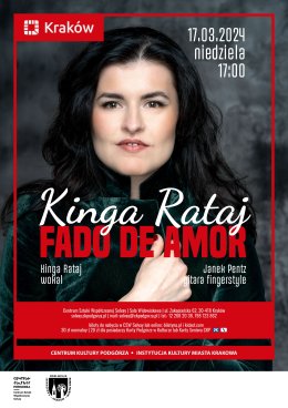 17.03.2024, godz. 17.00 – Koncert Kingi Rataj „Fado de Amor”