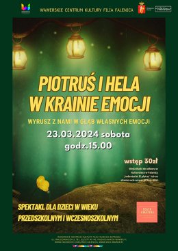 Spektakl dla dzieci "Piotruś i Hela w krainie emocji"