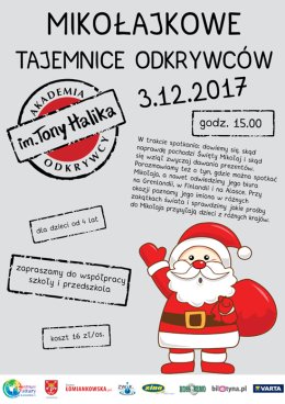 "Mikołajkowe tajemnice odkrywców" - Akademia Odkrywcy im. Tony Halika