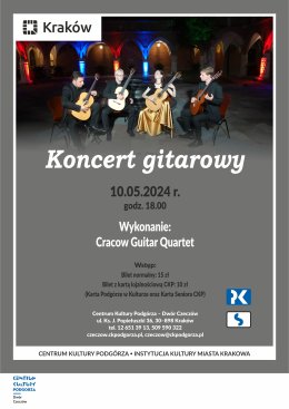 10.05.2024 - Koncert gitarowy - Cracow Guitar Quartet, Dwór Czeczów