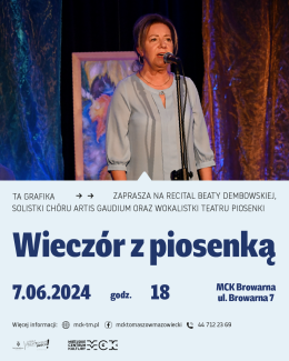 "Wieczór z piosenką" recital Beaty Dembowskiej