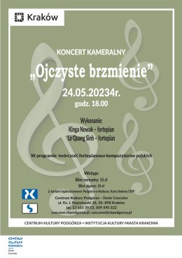 24.05.2024 - Koncert kameralny "Ojczyste brzmienie"