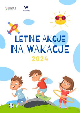 Plakat Letnie akcje na wakacje 