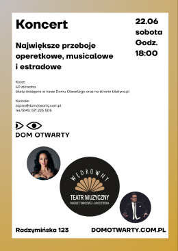 Koncert - największe przeboje operetkowe, musicalowe, estradowe