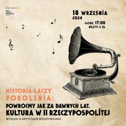 "Powróćmy jak za dawnych lat Kultura w II Rzeczypospolitej" prelekcja i prezentacja