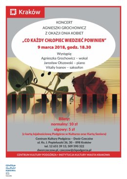 Koncert Agnieszki Grochowicz "Co każdy chłopiec wiedzieć powinien"