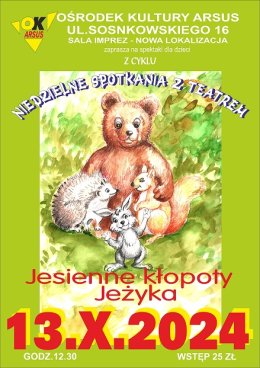 Bajka dla dzieci pt. "Jesienne kłopoty Jeżyka"