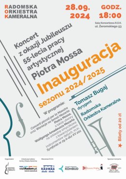 Inauguracja sezonu artystycznego 2024/2025 - Jubileusz artystyczny Piotra Mossa