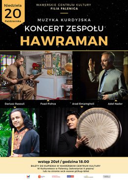 Koncert Zespołu HAWRAMAN - muzyka kurdyjska w WCK Falenica