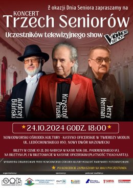 Koncert Trzech Seniorów w Kasynie Oficerskim w Twierdzy Modlin