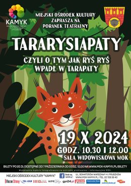 Poranek Teatralny - Tararysiapaty, czyli o tym jak Ryś Ryś wpadł w tarapaty - O! Teatr