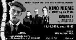 Kino Awangarda 2: "Generał" z muzyka na żywo Aleksander Łachacz Trio