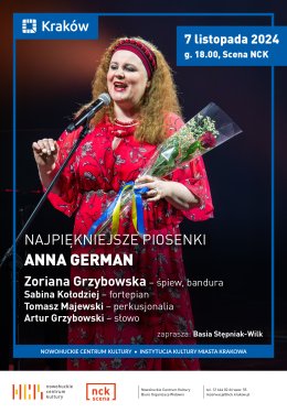 Najpiękniejsze piosenki: Anna German, śpiewa Zoriana Grzybowska
