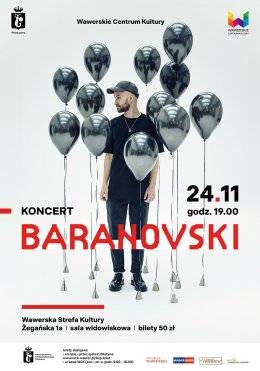 BARANOVSKI 24 listopada o godzinie 19:00 w Wawerskim Centrum Kultury