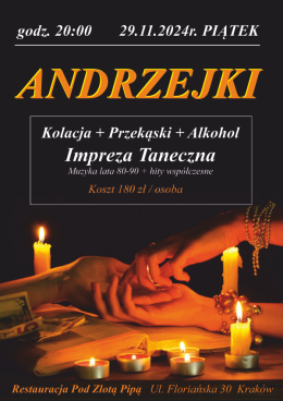 Andrzejki z kolacją i winem