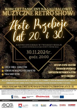 KONCERT TANECZNY NA SALI BALOWEJ "Muzyczne Retro Show: Złote Przeboje lat 20. i 30."