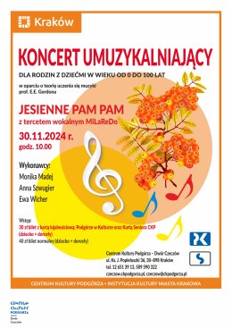 30.11.2024 - Koncert gordonowski „JESIENNE PAM PAM Z TERCETEM WOKALNYM MILAREDO”, Dwór Czeczów