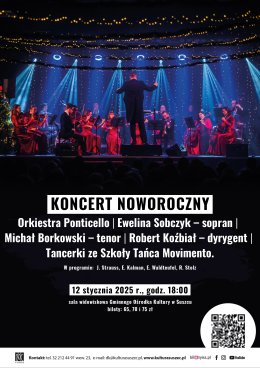 Koncert Noworoczny. Orkiestra Ponticello, soliści oraz tancerki ze Szkoły Tańca Movimento