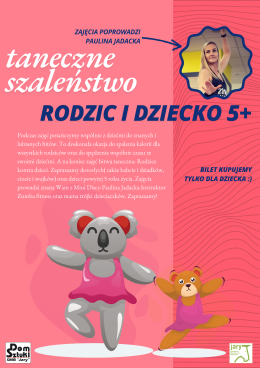 Taneczne Szaleństwo rodzic i dziecko 5+