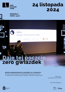 Daję tej poczcie zero gwiazdek - spektakl improwizowany dla młodzieży (16+) i dorosłych