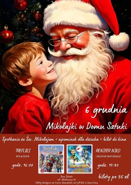 Spotkanie ze św. Mikołajem plus pokaz filmu RENIFER NIKO I ZAGINIONE SANIE MIKOLAJA