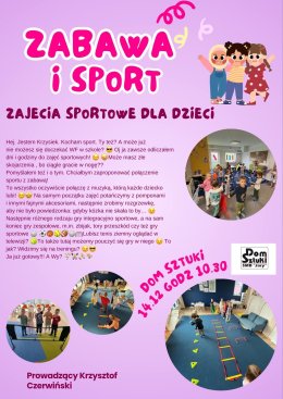 Zajęcia sportowe dla dzieci w wieku 4-8 lat