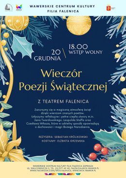 Wieczór poezji Świątecznej z Teatrem Falenica