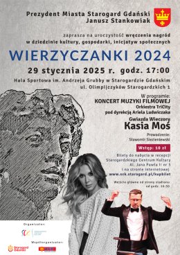 Wierzyczanki 2024 - Koncert muzyki filmowej w wykonaniu Orkiestry TriCity pod dyrekcja Ariela Ludwiczaka. Zaśpiewają Kasia Moś i Daniel Cebula-Orynicz