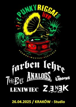 Punky Reggae live 2025 - Farben Lehre + The Bill + Zenek Kupatasa + the Analogs + Leniwiec + De Łindows