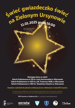 Międzyszkolny koncert kolęd i pastorałek "Świeć gwiazdeczko świeć na Zielonym Ursynowie"