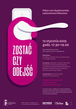 “Zostać czy odejść” - pokaz scen w wykonaniu Dyplomantów Laboratorium Meisnera