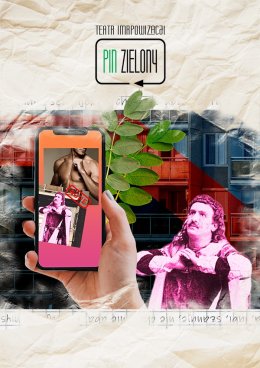 Pin Zielony - Teatr Improwizacji - It’s a match - improwizowany tinder